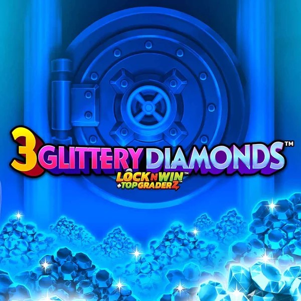 3 Glittery Diamonds logo by PearFiction Studios at Bonuskong Casino