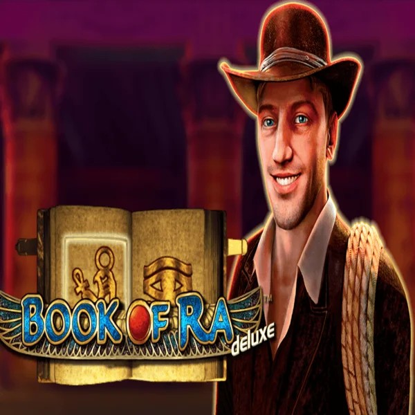 Book of Ra Deluxe casino game by Novomatic – featured logo at Bonuskong Casino