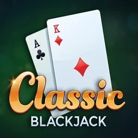 Classic Blackjack online game logo by Red Tiger Gaming on bonusskong.com
