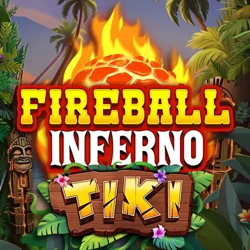 Slots logo of Fireball Inferno Tiki from NetEnt at Bonuskong Casino