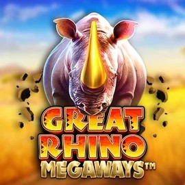 Great Rhino Megaways slot visual from Pragmatic Play available on bonusskong.com