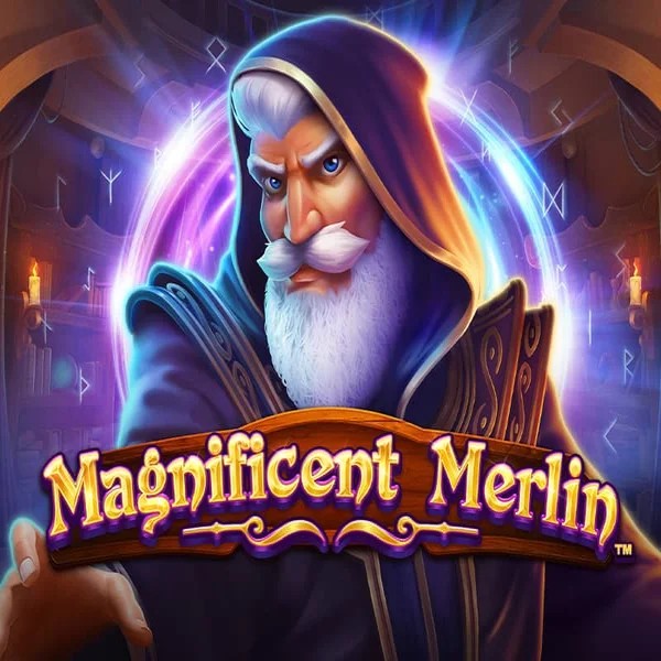 Slots logo of Magnificent Merlin from Greentube at Bonuskong Casino
